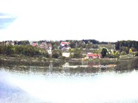 Panorama s pohledem na obec Ražice