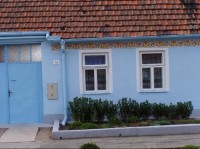 Typický domeček: Starý rodinný domek s typickou ornamentální malbou, Kostice