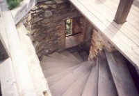 schody na věž hradu 