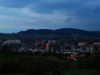 Nové Město na Moravě za ranního svítání