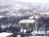 Zlín: Pohled na město v zimě