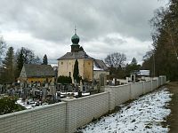 hřbitov s kostelem