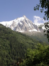 Chamonix - pohled na Aiguille du Midi