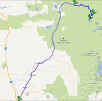 10. den - 165 mil, B-Mystery Falls,C-Firehole Lake Drive, D-West Yellowstone