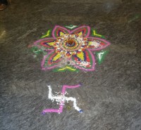 výzdoba v hale ke svátkům Diwali