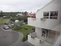 Reykjavík výhled z pokoje hotelu