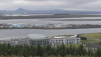 Reykjavík pohled na moře a hory z Perlanu