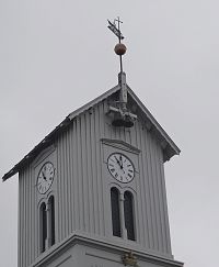 Reykjavík Dómkirkjan věž kostela s hodinami