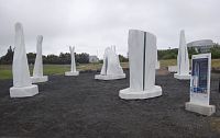 Reykjavík plastiky v parku nad pláží