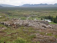 Island - Thingvellir kirkja a hřbitov