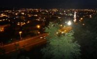 noční pohled na město