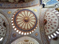 Istanbul Modrá mešita barevné kupole
