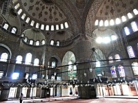 Istanbul Modrá mešita okna s barevnými vitrážemi