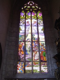 Kutná Hora sv.Barbora okenní vitráž