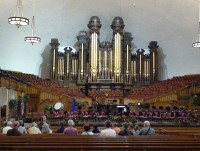 Salt Lake City Tabernade interiér sídla sboru Mormonů