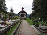 Horní Lomná hřbitov s kaplí