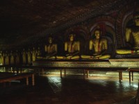 Dambulla sochy Buddhů  v jednom z chrámu