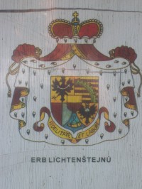 erb Lichtenštejnů jakožto posledních majitelů úsovského panství