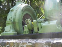 Historické turbosoustrojí malé vodní elektrárny Spálov
