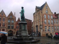 Belgicko - Bruggy - námestie Jan van Eyck