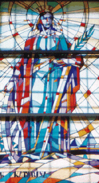 vitráž sv. Kataríny