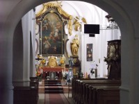 interier kostola Najsvätejšej Trojice