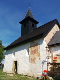 kostolíks s odhalenou maľbou sv. Krištofa
