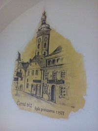 nákresy na stenách - časti Českých Budejovíc