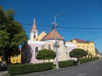 Maďarsko - mesto Tapolca - kostol a bývalé centrum mesta
