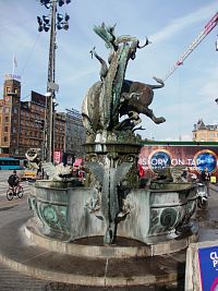 Dánsko - Kodaň - Dragespringvandet - Dračia fontána