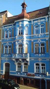Teplice - ,,Modrý,, dom č. p. 1340/14 na ulici Jiřího Wolkra
