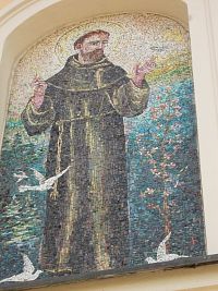 mozaika sv. Františka z Assisi