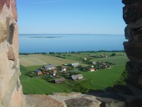 výhľad na jazero Vättern a ostrov Visingso