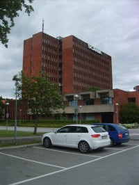 hlavná budova firmy Scania v Sodertalje