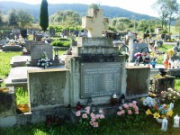 hrob obetí na cintoríne v obci Vysoká nad Kysucou