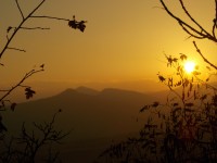 Pohled na zapadající slunce z vrcholu Srny....