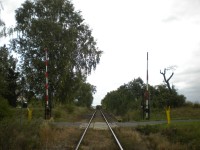 Pohled z tratě směrem od Litoměřic.