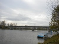 Pohled na most z pravého břehu pod Litoměřickým mlýnem.