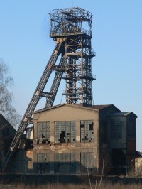Důl Pokrok Fučík 1 - Petřvald, těžní věž i se šachetní budovou