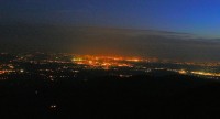 Pohled z Lysé hory na noční Frýdek - Místek a okolí