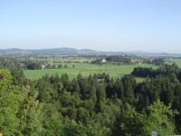 Zámek Hohenschwangau - výhled z okna