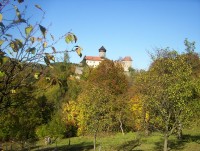 Sovinec-hrad a ovocný sad  od silnice do Paseky-Foto:Ulrych Mir.