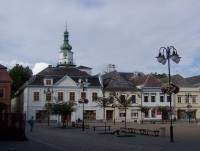 Bruntál-náměstí Míru s věží kostela Nanebevzetí Panny Marie-Foto:Ulrych Mir.