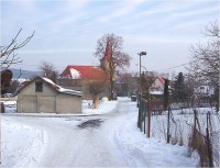 Posluchov-zimní náves-Foto:Ulrych Mir.