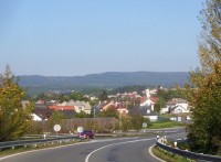 Velká Bystřice-ze silničního nadjezdu z Olomouce-Foto:Ulrych Mir.
