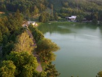 Plumlov-Podhradský rybník od Vysokého zámku-Foto:Ulrych Mir.