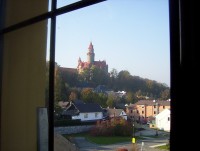 Bouzov-krásný pohled na hrad z okna penzionu-Foto:Ulrych Mir.