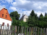 Rešov-barokní kostel sv.Kateřiny z turistické cesty k vodopádům-Foto:Ulrych Mir.