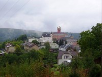 Mírov-hrad a kostel od hřbitova-Foto:Ulrych Mir.