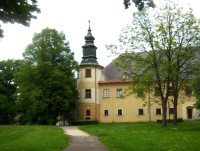 Bludov-zámek-zámecká věž z parku-Foto:Ulrych Mir.